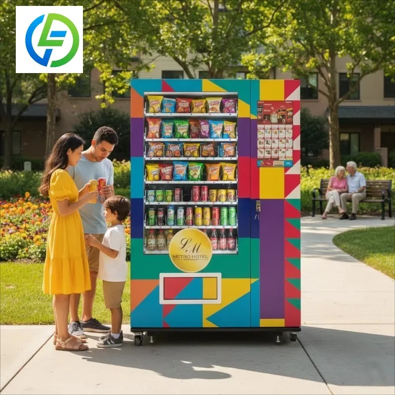 Customized Refrigerated Vending Machine With Card Reader Soda Drink Vending Machines Food Snacks Vending Machine for Sale