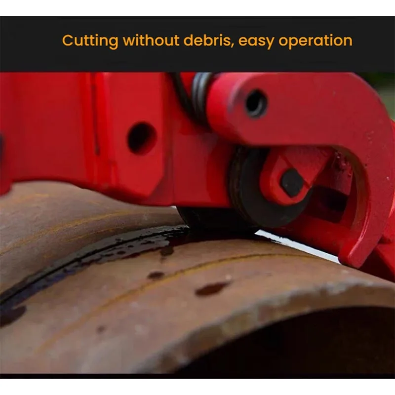 Multi-Roller Rotary Pipe Cutter Detachable Extension Handle Heavy Duty Large Diameter Steel Pipe Cutting Tool