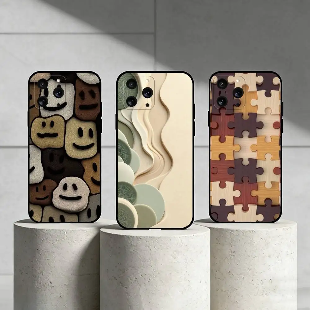 

M-Modern abstraction Phone Case For iPhone 17,16,15,14,13,12,11 Plus,Pro Max,SE4Soft Silicone Black Cover