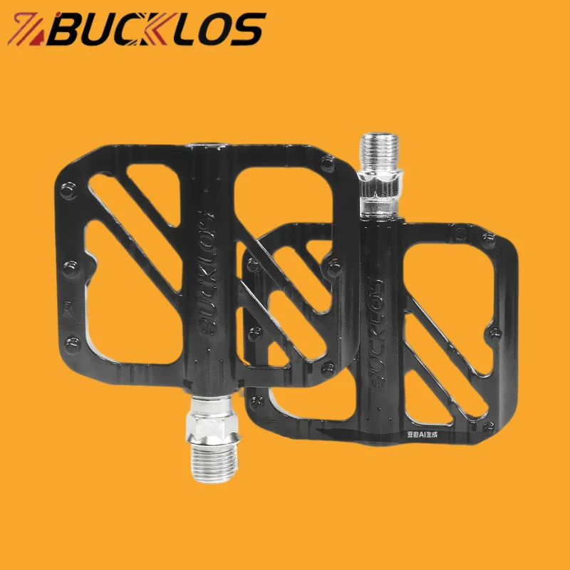 

BUCKLOS Bicycle Pedals Anti-slip DU Bearing Aluminum Bike Pedal Ultralight Road Mountain Bike Pedals Widen MTB Pedals Bike Part