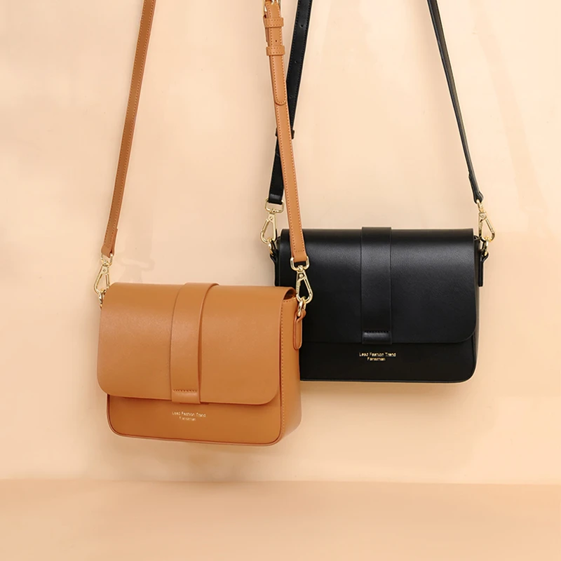 

100% Genuine Cow Leather Women Shoulder Bag Solid Color Clutch Ladies Bags for 2023 Shoulder Bag Small Crossbody Bag Sac A Main