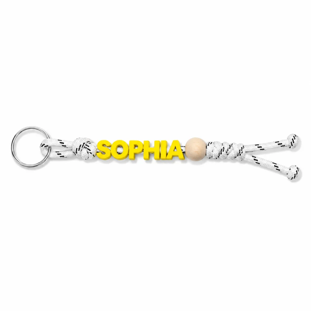 Customizable 3D Text Braided Key Ring