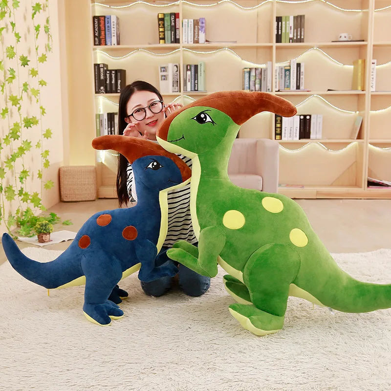 New Style 55-95CM Cute Dinosaur Plush Toys Stuffed Animal Parasaurolophus Cartoon Dolls Boys Birthday Gift