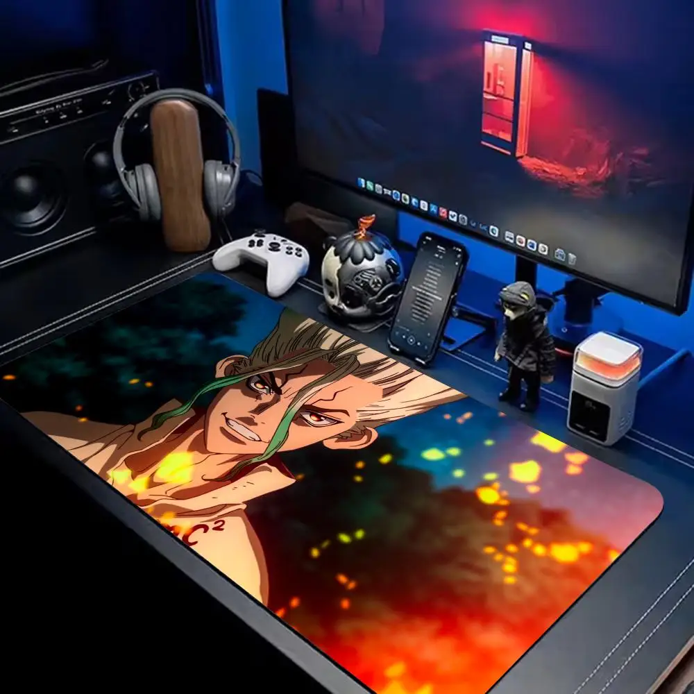 Dr. Stone Senku Ishigami Mouse Pad Extra Large XXL Extended Gaming Desk Mat Customizable natural non-slip rubber