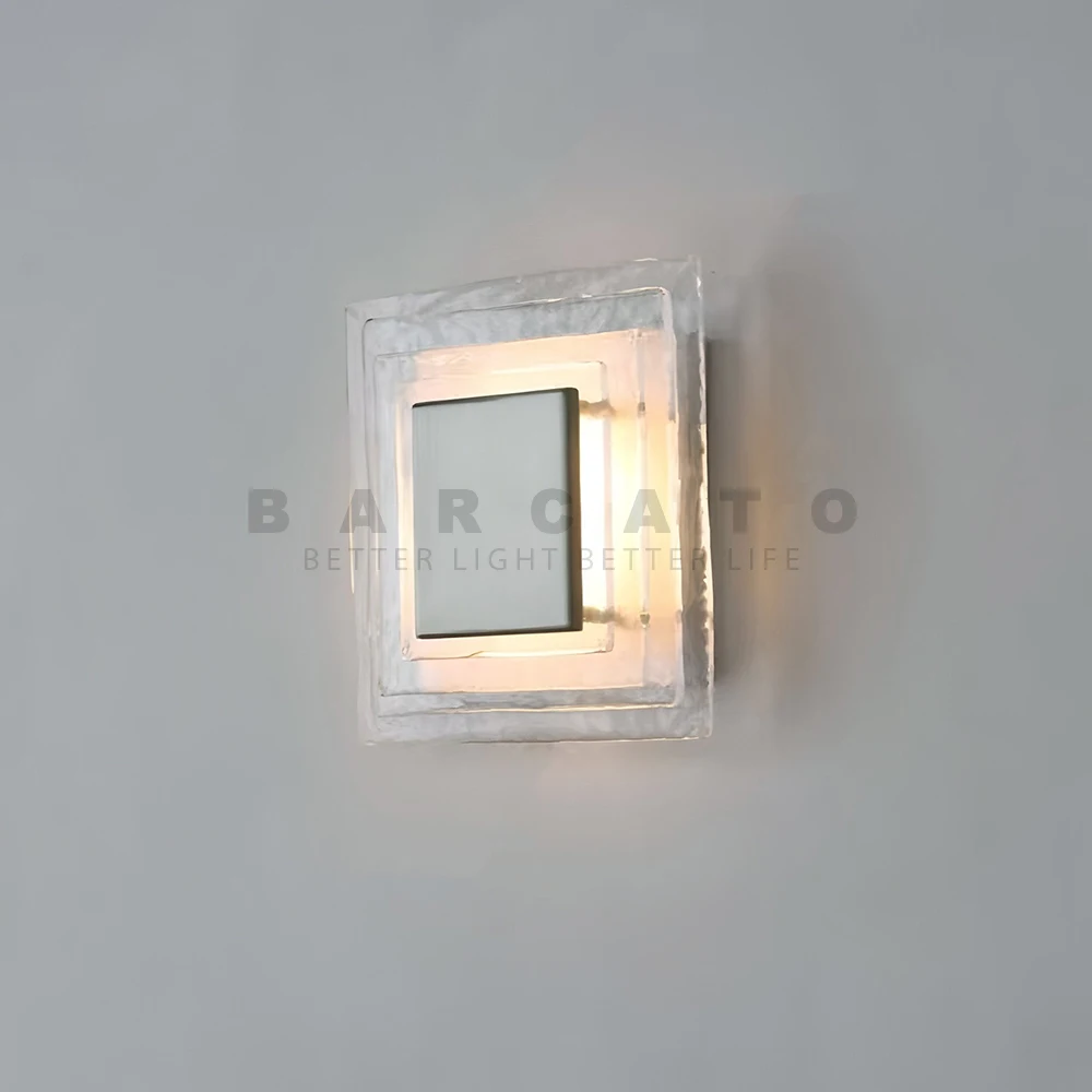 New Modern Postmodern Luxury Glass Wall Lamp Design Simple Bedroom Bedside Passage Bathroom LED Mirror Headlight Home Decor
