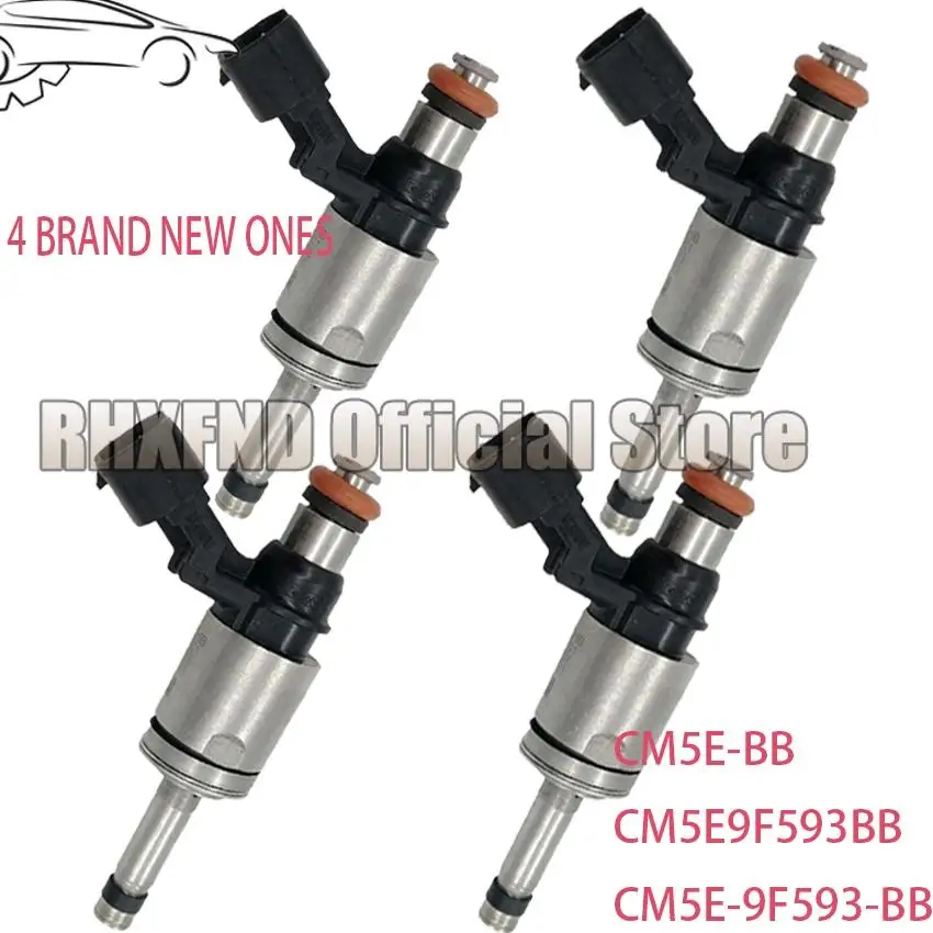 

4 new CM5E-BB CM5E-EF593-BB CM5E9F593BB injectors suitable for Ford Focus 2.0L EcoBoost GDI 2012-2016 Tidak Ada