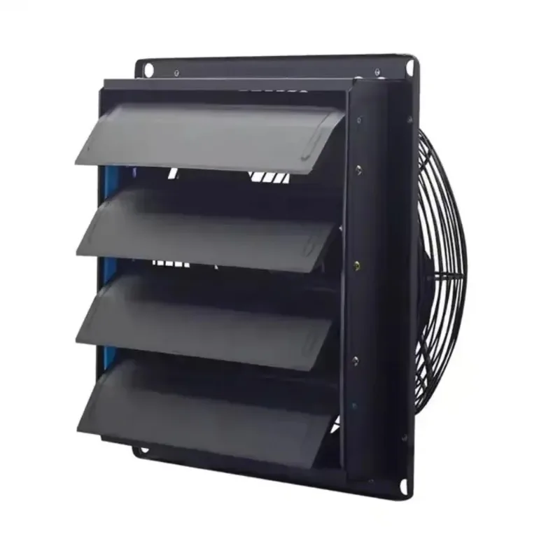 High Temperature Resistant Auto Shutter Exhaust Fan Ventilation Window Industrial Exhaust Fan for Kitchen Air Suction Fan