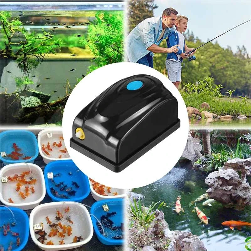 2.5L/min Ultra-Silent Aquarium Air Pump Adjustable Large Air Output Fish Tank Increasing Oxygen Pump Air Compressor Accessories