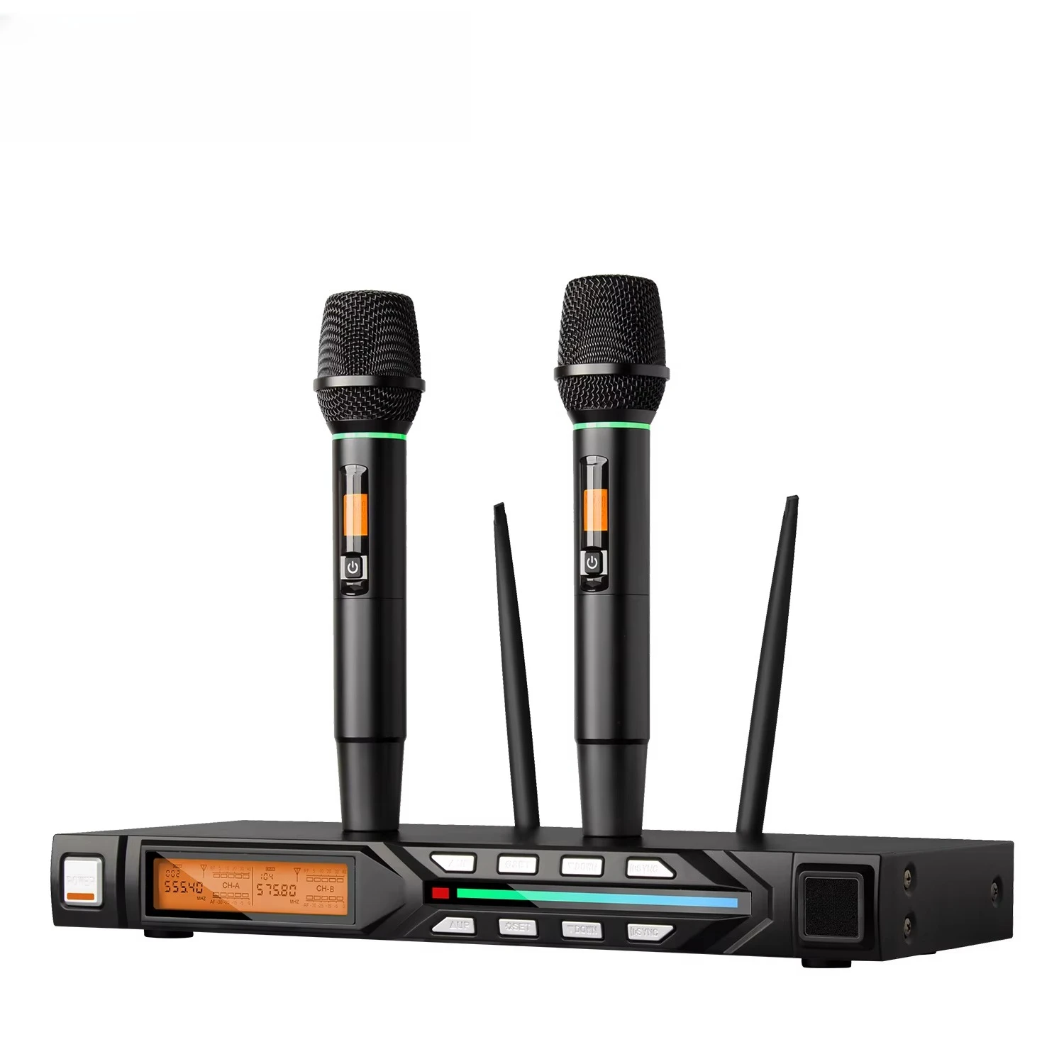 GAW-DR600A Professional Stage Performance Wireless Microphone UHF Digital Design Colorful Light Receiver for Various Secenarios