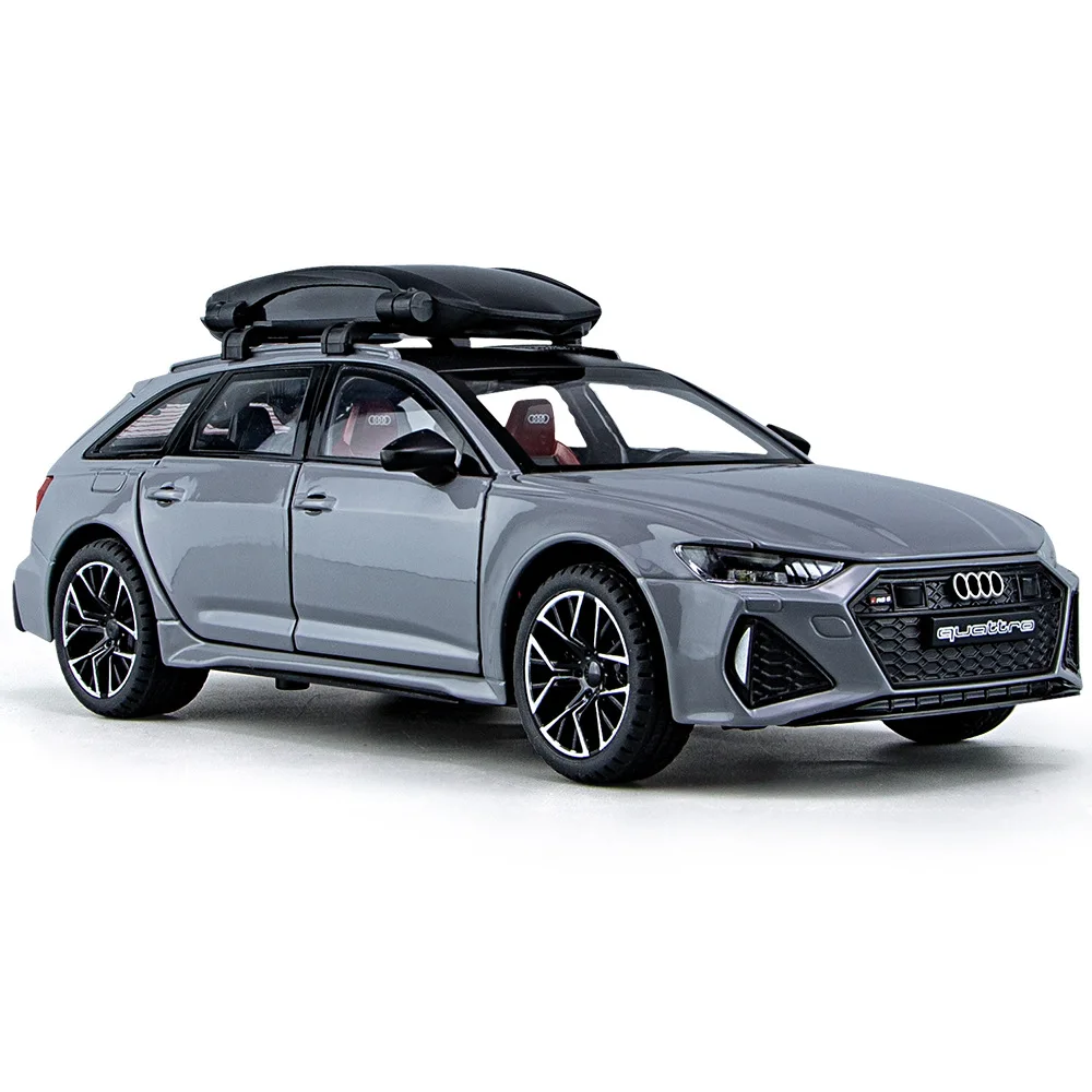 1:24 Audi RS6 Station Wagon 2022 Alloy Model Car Toy Diecasts Metal Casting Sound and Light Car Toys Vehicle