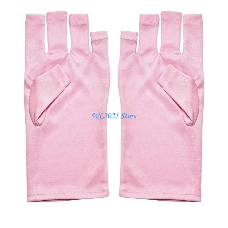 G5GC Small Hands UV Gloves for Nails,Thickened UPF50+ UV Gloves, Fingerless Design for Women Gel Manicures