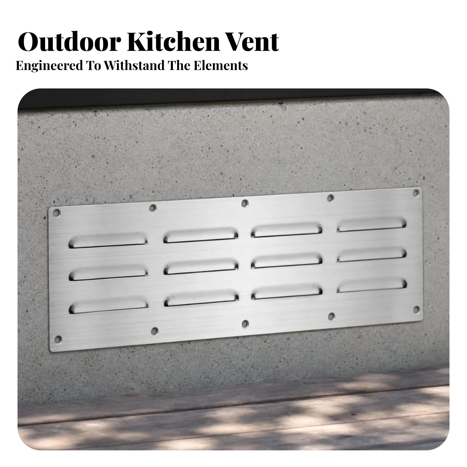 Horizontal Slat Ventilation Panel Rust-Resistant Brushed Stainless Steel Vent Cover Louvered Vent Cover Long-Lasting