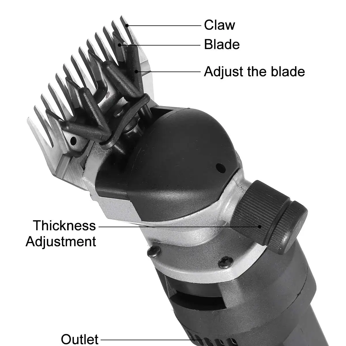 220V  6 gears Electric Sheep Shearing Cutter Goat Wool Shaving Adjustment Push Trimmer Tool Powerful Scissor Machine 28000r