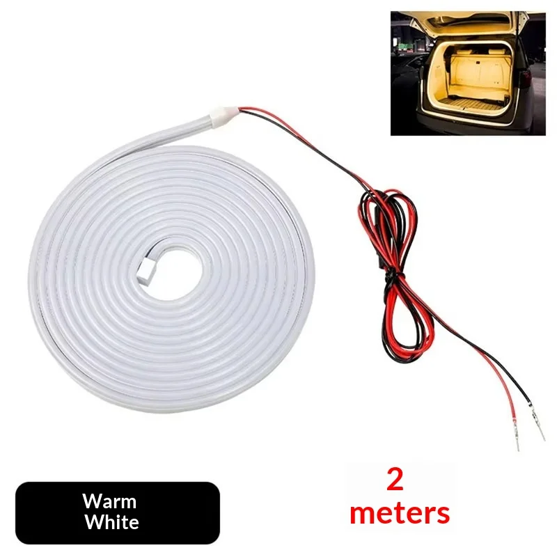 2/4M Car High Brightness Trunk Lighting Ambient Light Interior Decoration LED Wiring Free Automatic Sensing Tailgate Light Strip