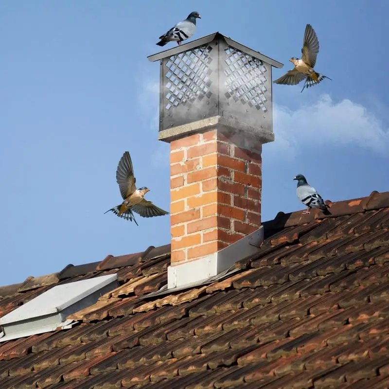 Chimney Cap Roof Top Vent Rain & Bird Protection Chimney Cover Effective Against Fire Hazards Rain & Snow For Chimney Pipe Cover