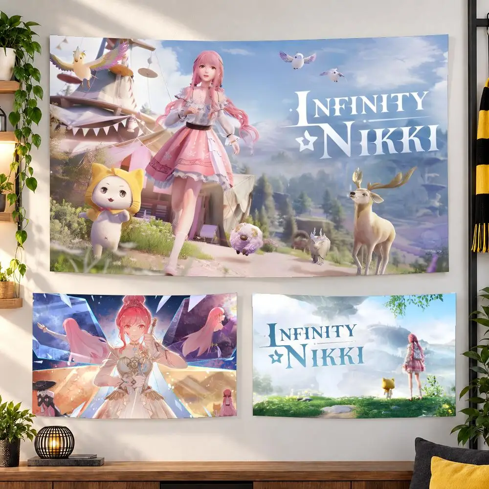 Infinity Nikki Tapestry House Bedroom Living Bar Garden Microfiber Decoration Background
