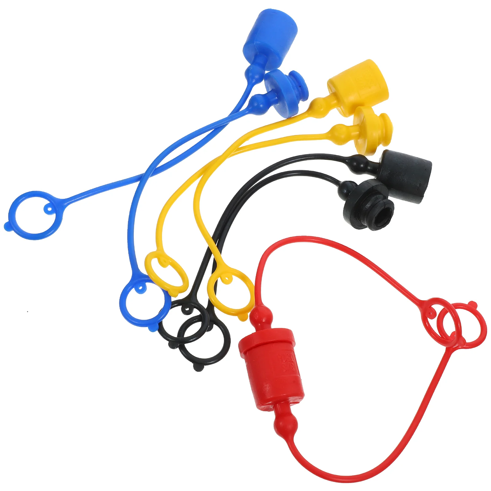 8pcs ISO7241A Hydraulic Quick Coupling Dust Caps 1 2inch Yellow Red AntiDust Fittings Hydraulic Parts