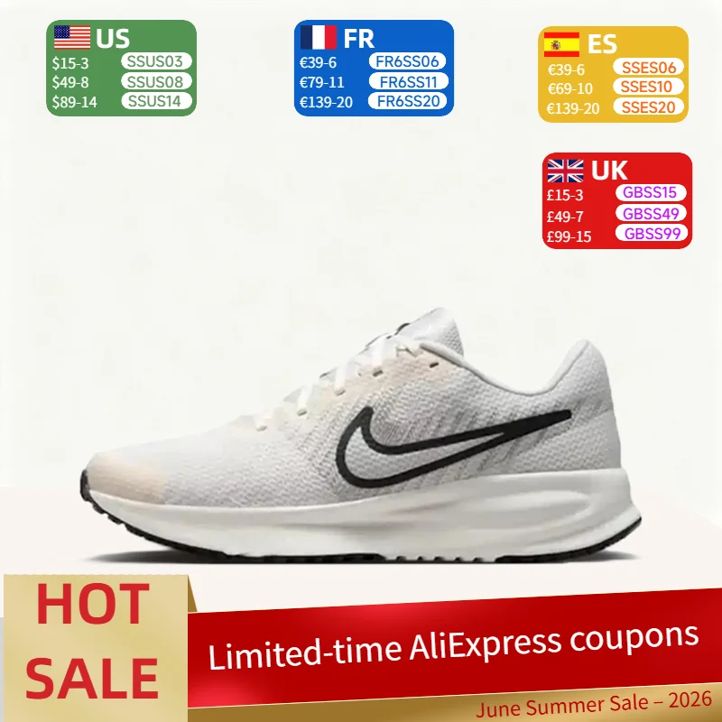 

Nike RUN DEFY Men's Running Shoes: Minimalist, Versatile, Durable Mesh Upper, Breathable and Comfortable – White HM9594-007