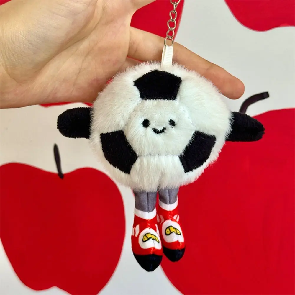 Rugby Billiards Football Plush Toys Cute Smiling Face Expression Keychain Creative with Feet Ball-type Pendant Birthday Gifts