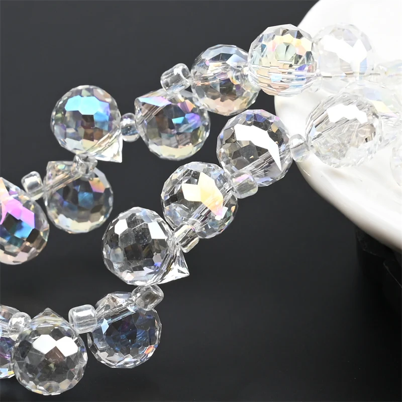 Österreich AB Farbe Kristall Erdbeere Perlen 10*8mm Glänzende Facettierte Glas Perlen für Schmuck Machen DIY Hochzeit Kleid zubehör