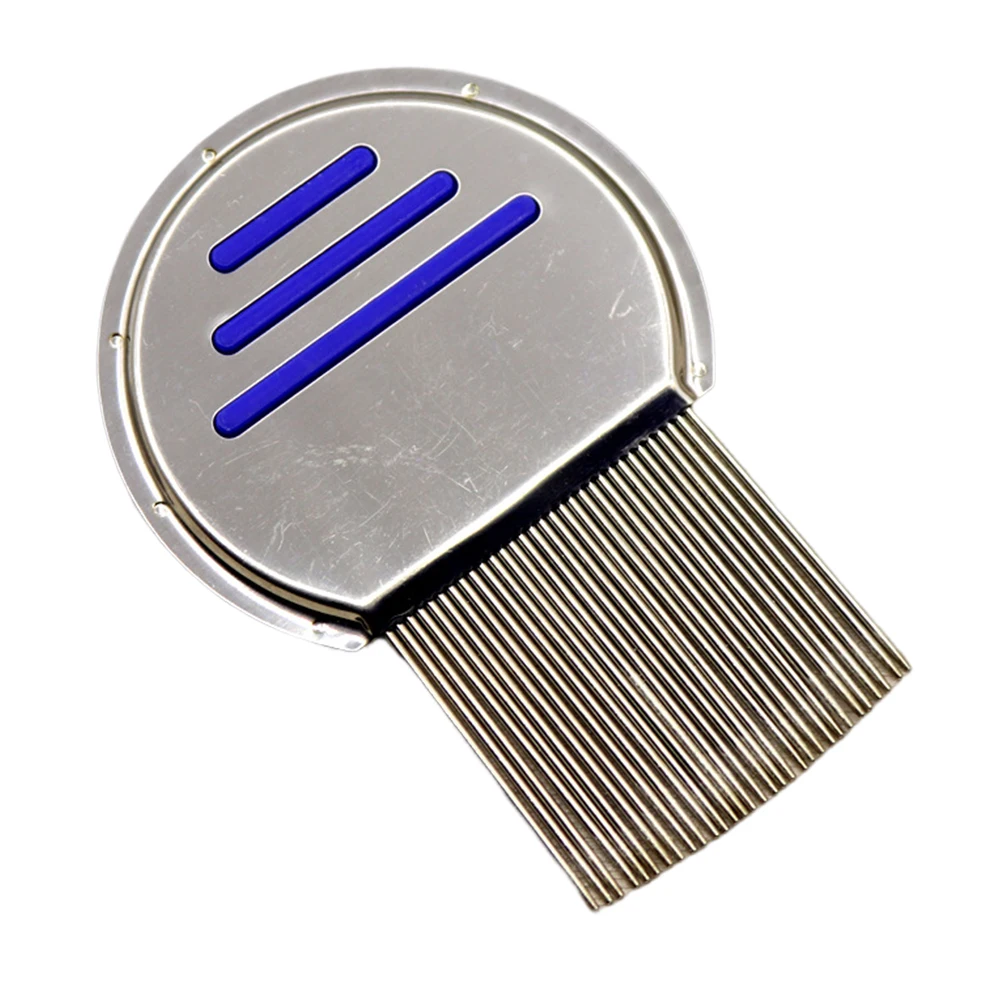 الفولاذ المقاوم للصدأ المنهي مشط للأطفال والكبار ، علاج القمل ، مشط قمل الرأس ، يزيل البيض والقمل البرغوث ، والحيوانات الأليفة