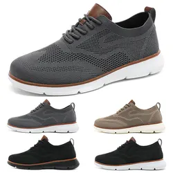 Outdoor Casual Shoes Men Sneakers for Travel Training Lace Up Mesh Breathable Walking Shoes High Elastic Cushioning Size 39-48