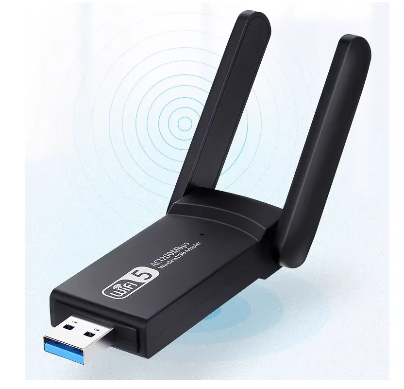 1200M dual band 2.4/5G USB wireless network card, laptop desktop WIFI receiver transmitter RTL8812