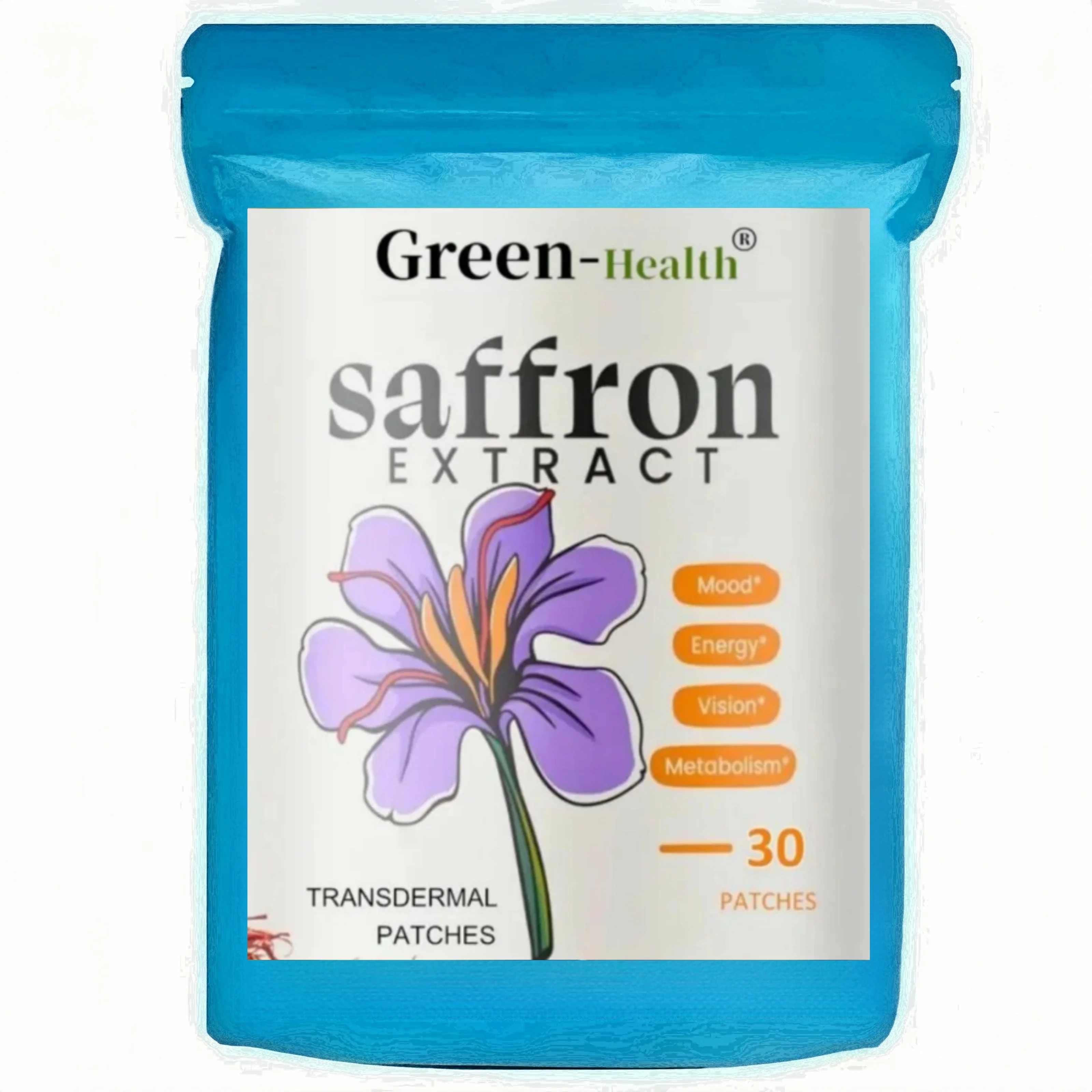 

30 Patches Saffron Transdermal Patches Helps Support Optimal Mood, Energy, and Metabolism