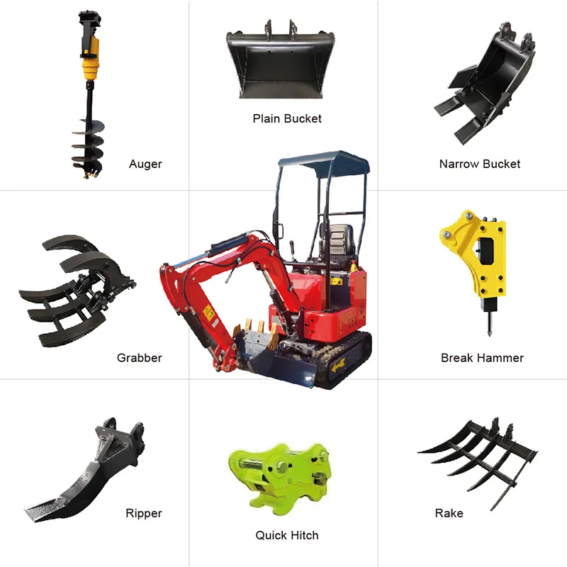 YUGONG 1ton excavator hydraulic mini digger for construction fish pond digging with optional attachment