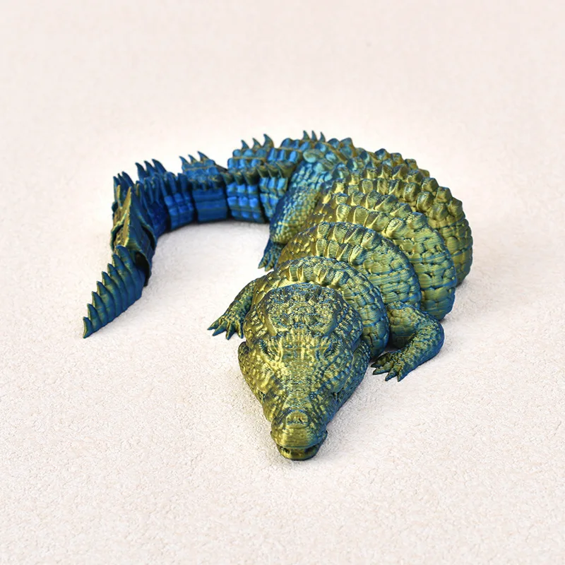 3D Printing Crocodile Animals Ornaments Dragons Modern Art Modeling, Trendy Toys Decor