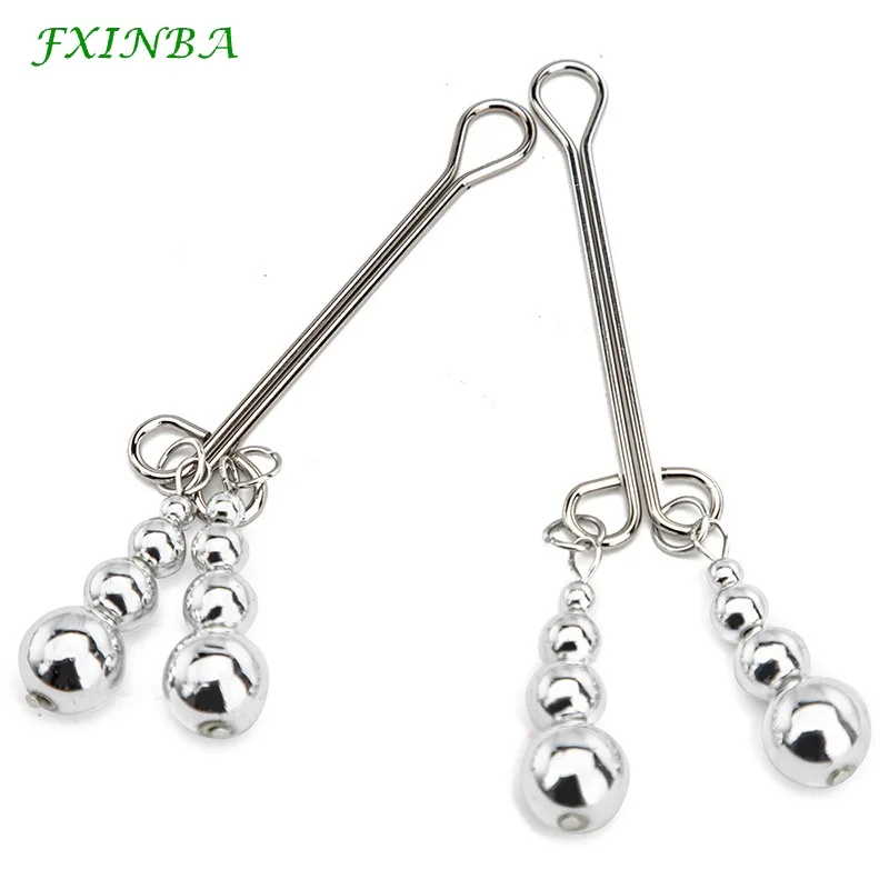 FXINBA Labia Clitoris Nipple Clamps Metal Vagina Clips BDSM Bondage Restraint Sex Toys For Woman Stimulation Erotic Adult Games