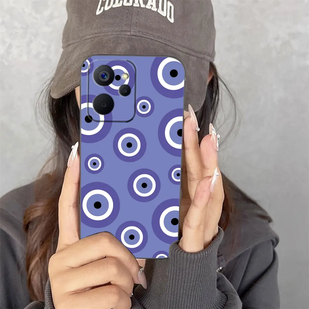 Funny Lucky Blue Evil Eye Phone Case For Realme C75 C65 C63 C55 C53 C35 C33 C30S C21 C20 C15 C11 GT NEO 2 NARZO 50 X50 TPU Case