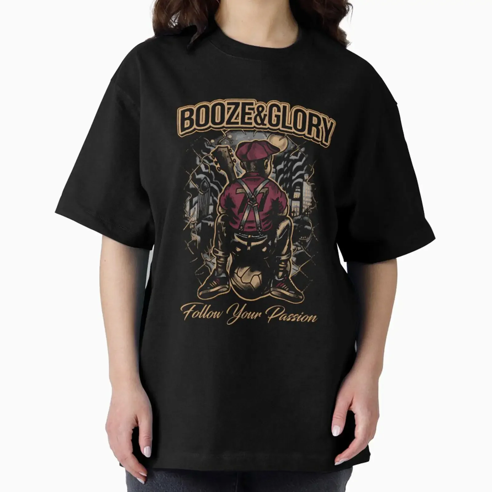 The Booze And Glory Band Merch New Logo designed sold by WilliamVasseur1 vintage Washed Unisex Breathable Slightly Comfortable