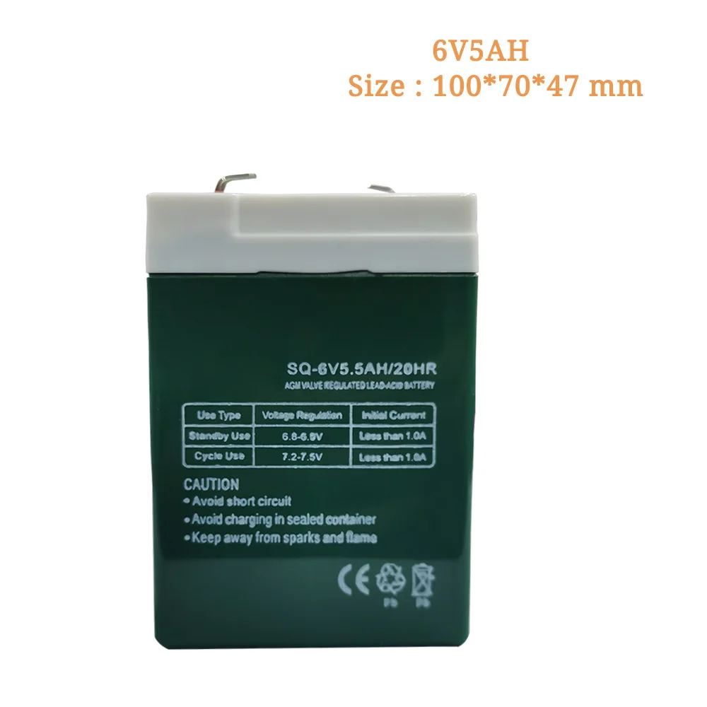 

6V5Ah Storage Battery 6V 4Ah 5Ah Lead Acid Rechargeable Accumulator For Children Electric Car Electronic Said Emergency Lights