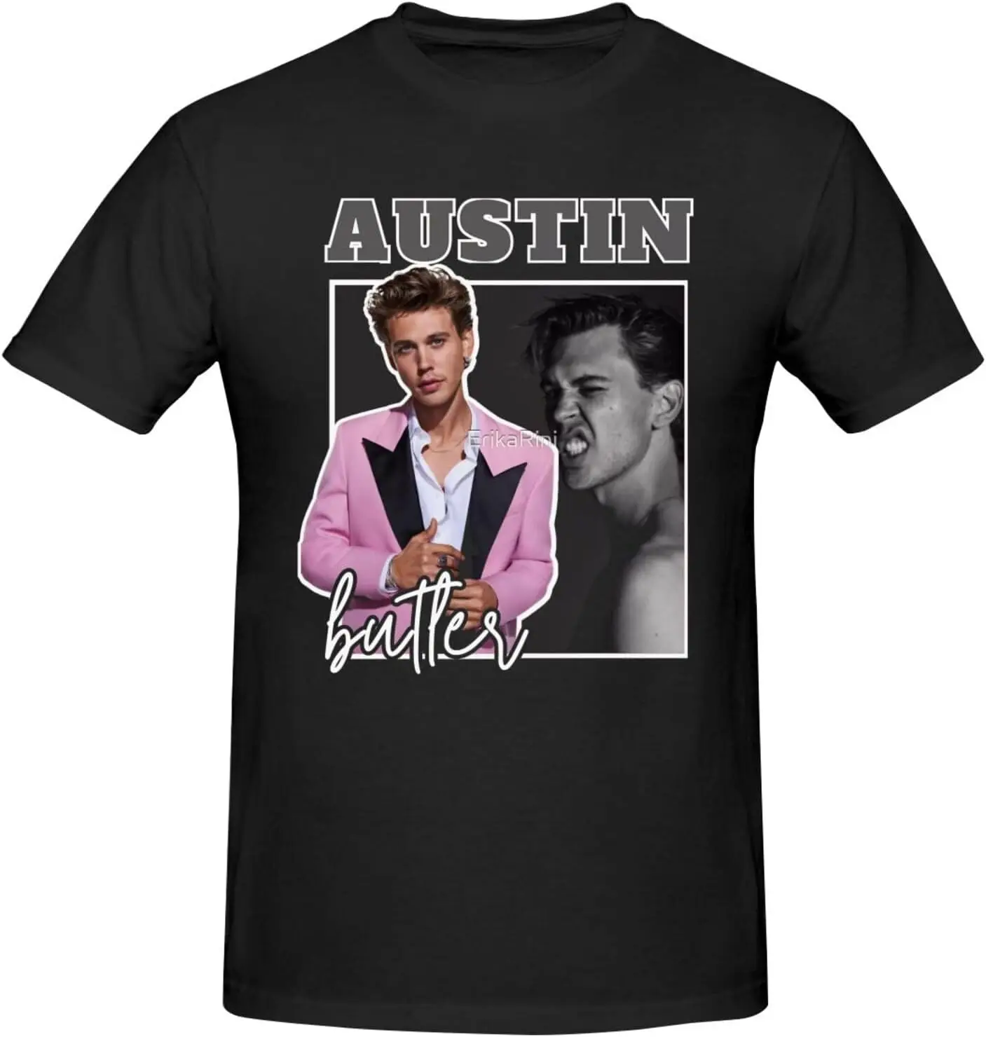 Austin Music Butler T-Shirt Men'S Cotton Hipster Hip Hop Longline Crewneck Tee