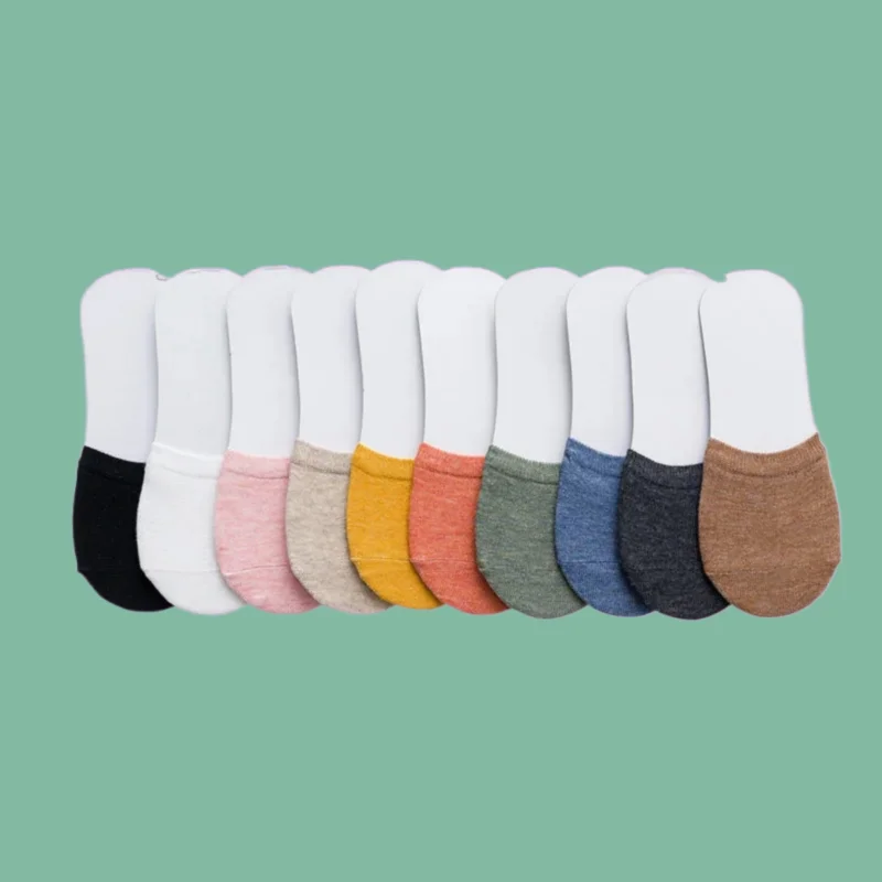 

5/10 Pairs Half Socks For Women Invisible Half-palm Socks Forefoot Socks Summer Thin Socks Sweat-absorbent Boat Socks For Women