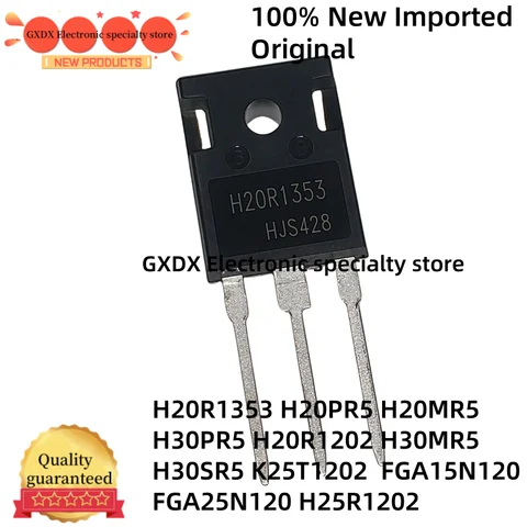 10PCS 100% quality H20PR5 H20MR5 H30PR5 H30MR5 H30SR5 H20R1202 H20R1353 FGA15N120 FGA25N120 TO-247  H25R1202 K25T1202 IGBT tube