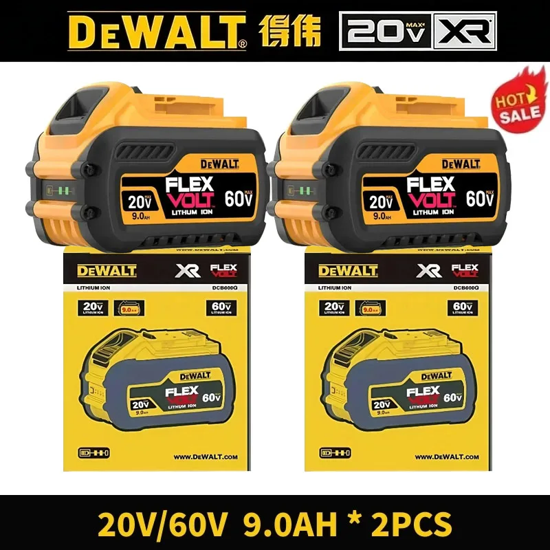 DeWALT 100% Original Battery 20V/60V 9000mAh MAX FlexVolt for DCB606 DCB205 DCB206 DCB209 DCB182 Power Tool with Air Transport image 3