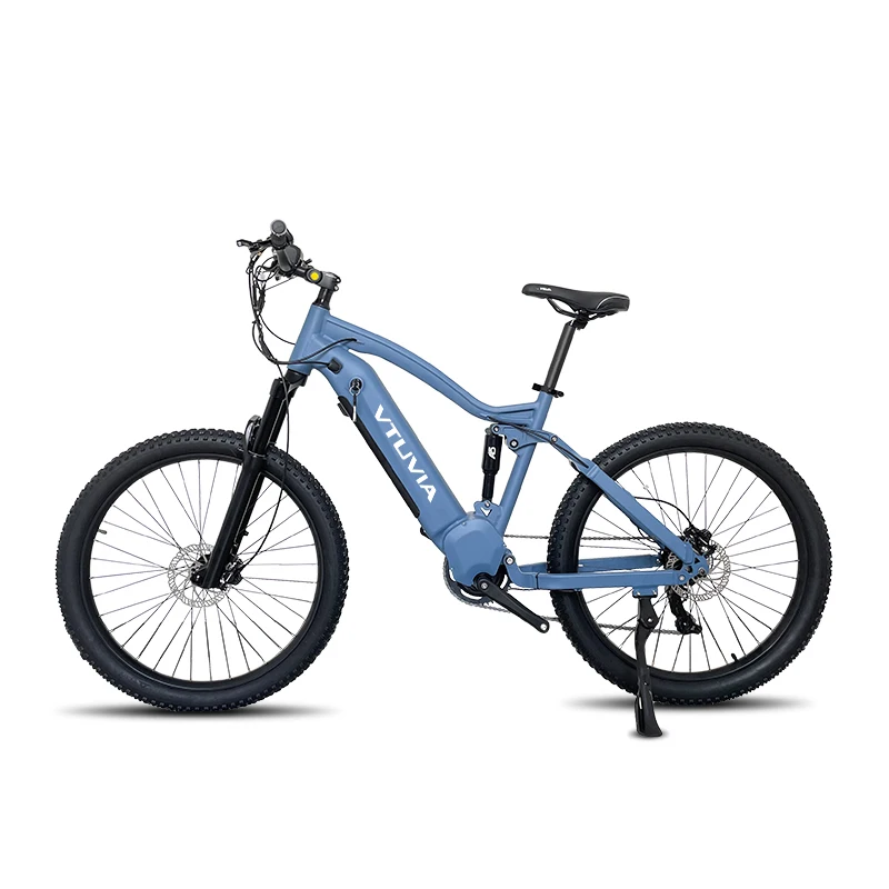 Amazon hot selling  1000w motor e-bike dual suspension ebike mid drive softtail electric bike