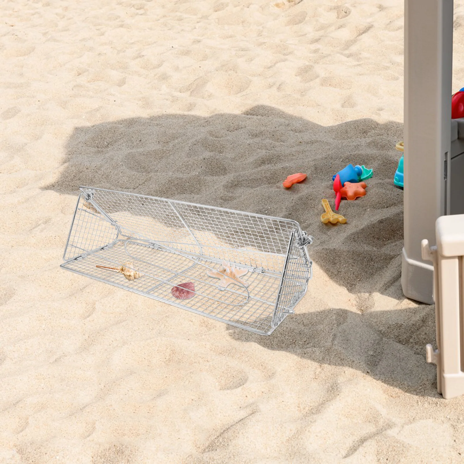 الفولاذ المقاوم للصدأ الرمال المغربل طوي قابل للتعديل ارتفاع كراب الماسك الكنز حفار الرمال كراب غربال #1