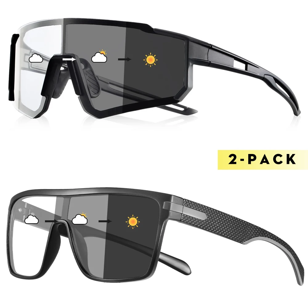CRIXALIS Photochromic Polarized Sunglasses Oversized Black 4