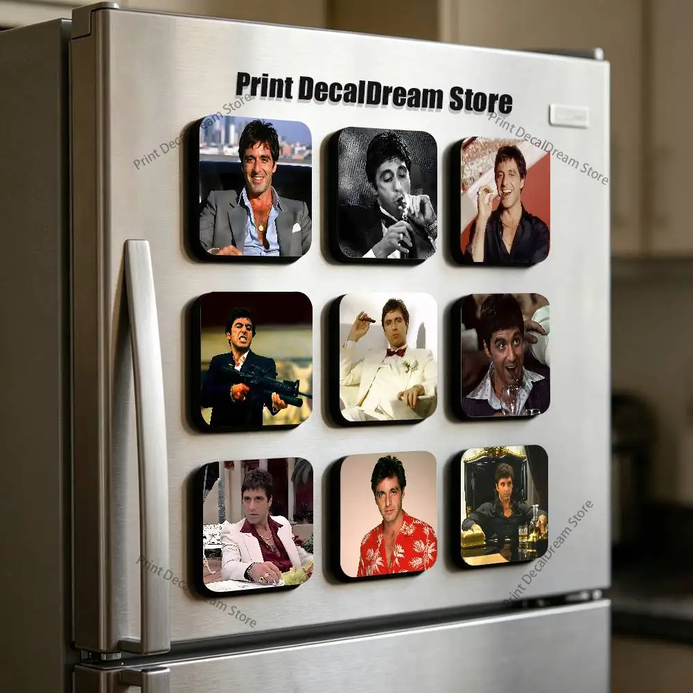 T-Tony M-Montana S-Scarface Cute Cartoon Anime Refrigerator Magnets Soft Magnetic Heat Transfer Refrigerator Magnets Gift