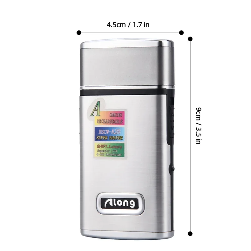 Pencukur listrik portabel 3D, pisau cukur pemangkas jenggot dua mengambang dapat diisi ulang-Perawatan Wajah Pria