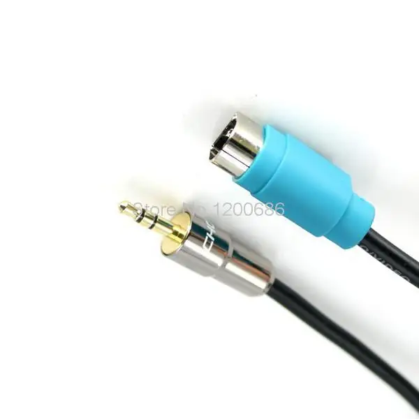 3.5MM AUX to D Shaped Head Adapter Jack Cable For Alpine KCE-236B Cable G97