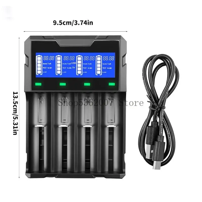 Lii K4 4 자동 인식을 갖춘 슬롯 배터리 충전 18650 배터리 용 배터리에 대한 USB 출력 전자 장치 40JB