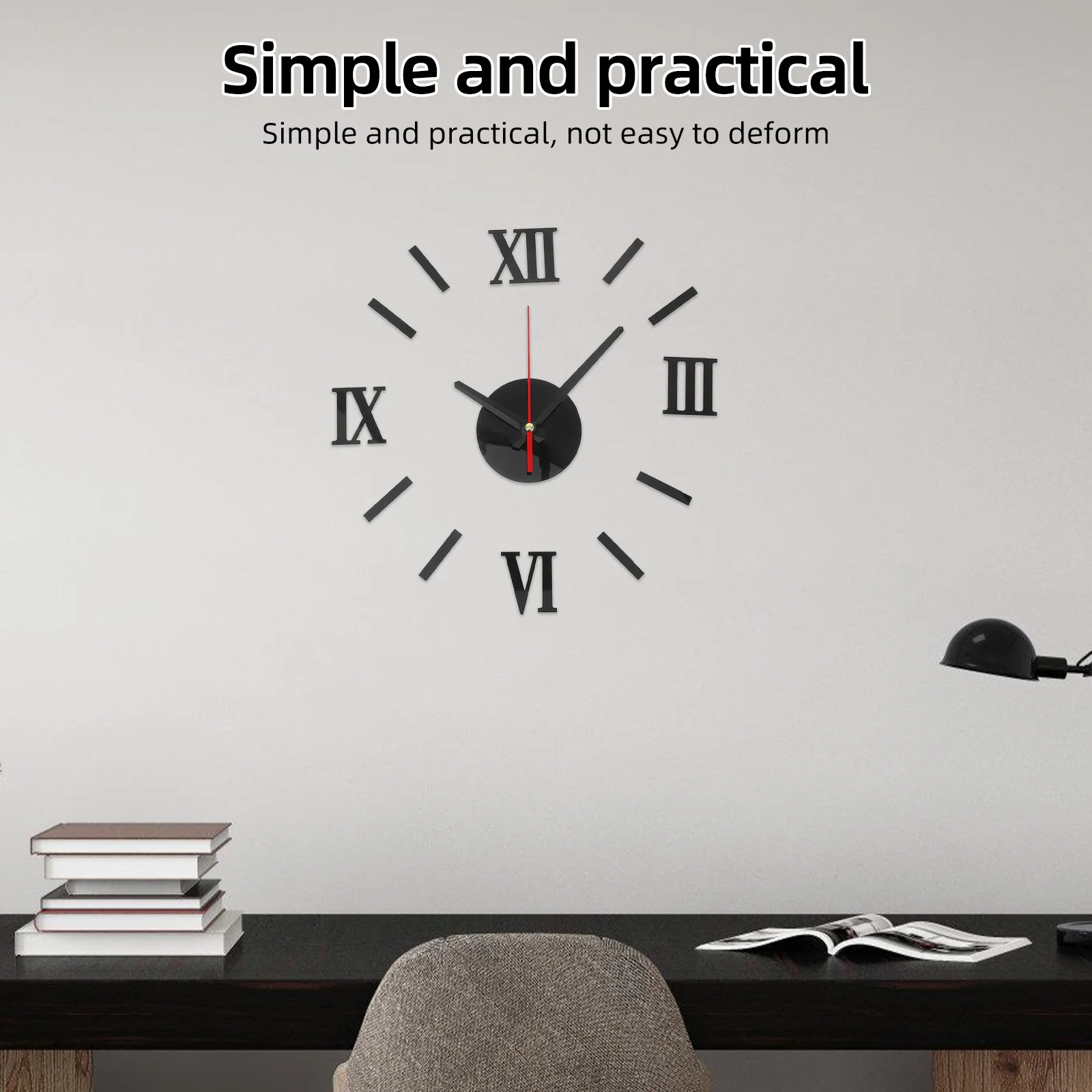 

Frameless Large DIY Acrylic Wall Clock Silent Sweeping Movement Modern Decorative Wall Clock for Living Room Office Bedroom