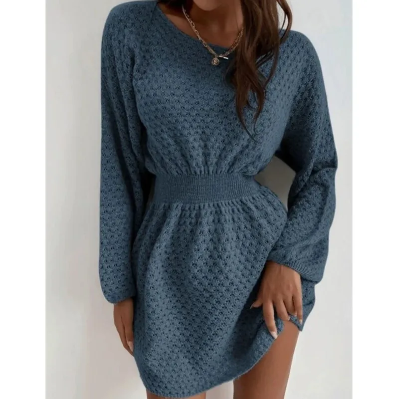 Dames trui gebreide jurk casual lange mouw slanke wrap heup trui herfst winter mode elegante kantoor dames jurken