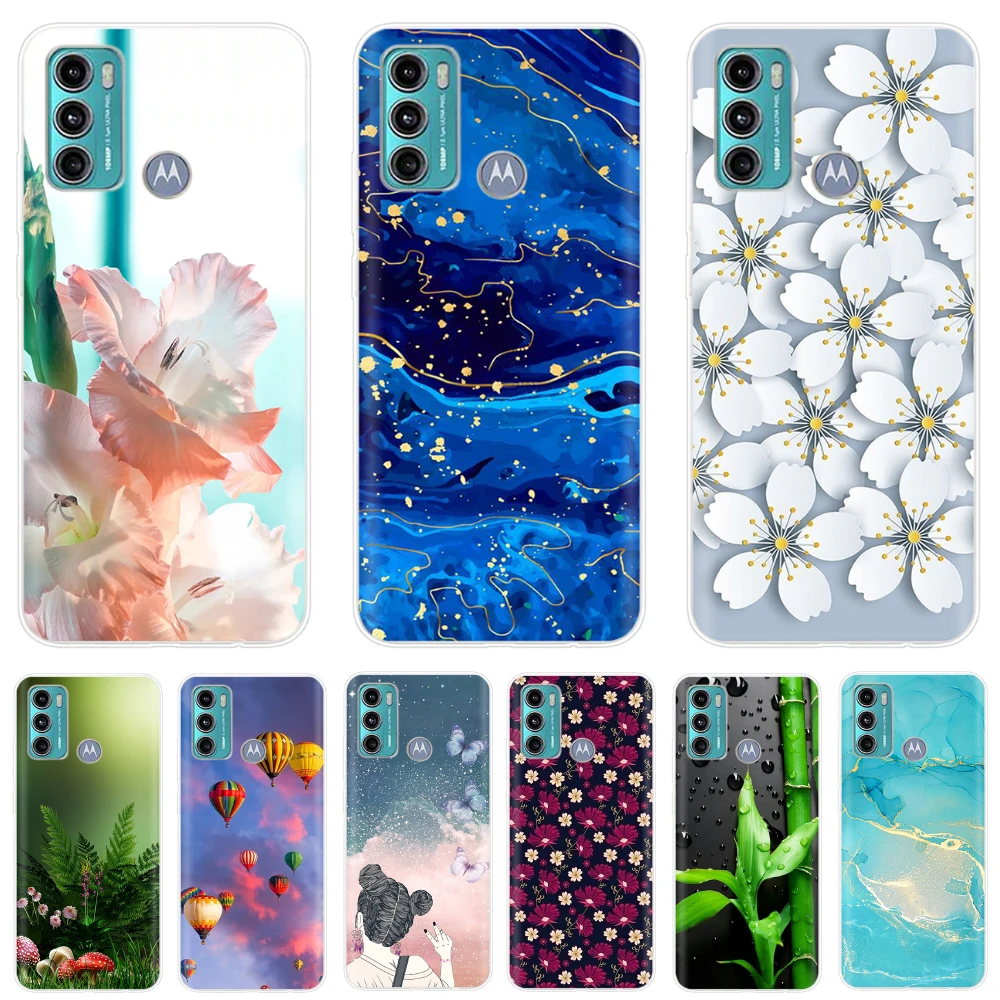 G60S Case For Moto G60S Protective Cartoon Transparent TPU Silicone Phone Cases For Motorola Moto G60 Cover G 60s Fundas Bumper