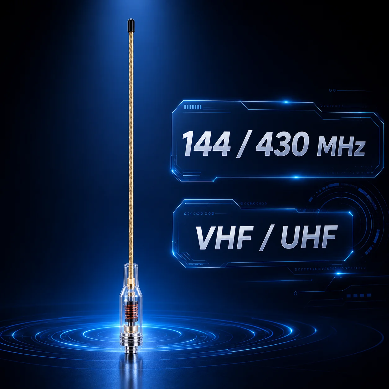 NA-771 Walkie Talkie Antenna SMA-Female Dual Band VHF UHF 144/430MHz 39cm Flexible Enhanced Signal Antenna for Baofeng UV-5R UV-