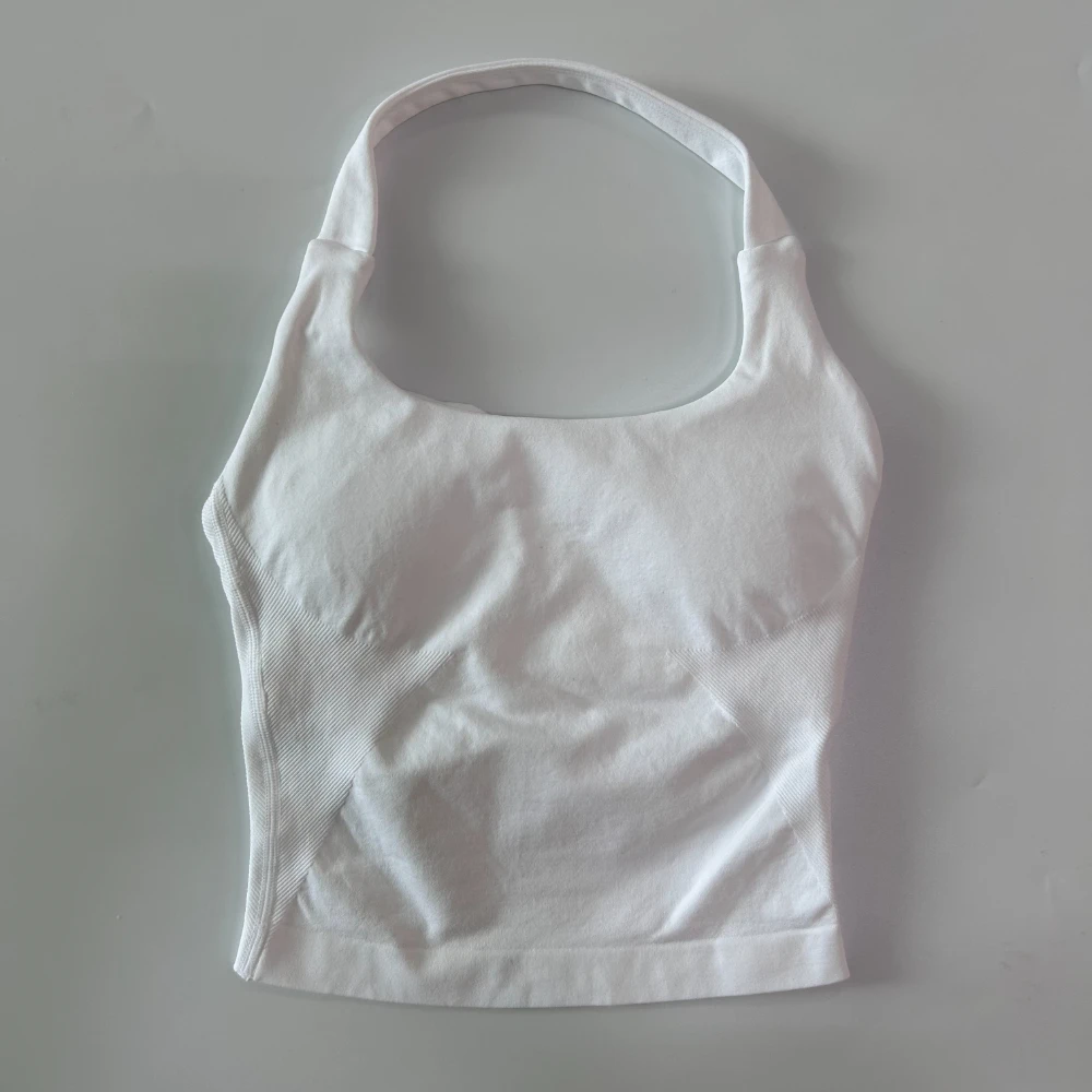 Pericic Nahtloses Neckholder-Top Rückenfrei Longline Trägerloses Gepolstertes Gym-Top für Damen mit Eingebautem BH und Herausnehmbaren Cups Activewear Yoga Tanktops – Detail 17